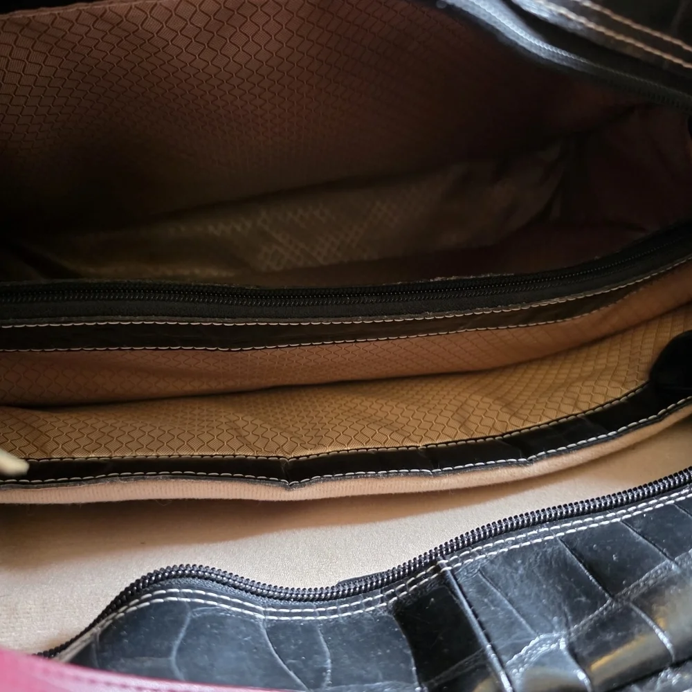 Siamod 'San Martino' Women's Leather black briefcase Laptop Case